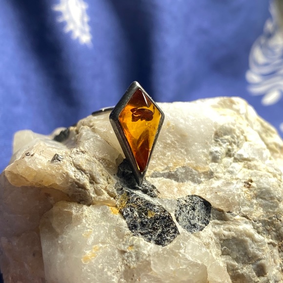 Sterling Silver Amber Earring Individual - Picture 3 of 8